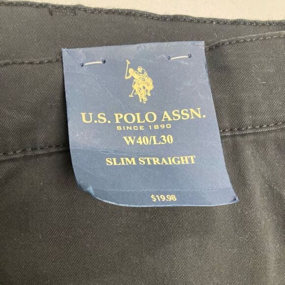 US POLO ASSN Stretch Twill 5 pocket Men’s Pants Black‎ Size 40/30 New With Tags - Picture 12 of 12